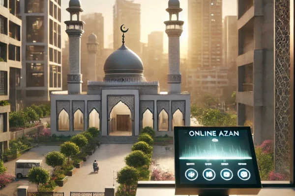 Online Azan' app. The mosque