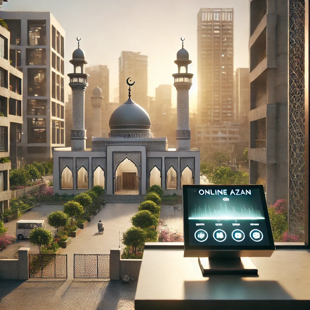 Online Azan' app. The mosque
