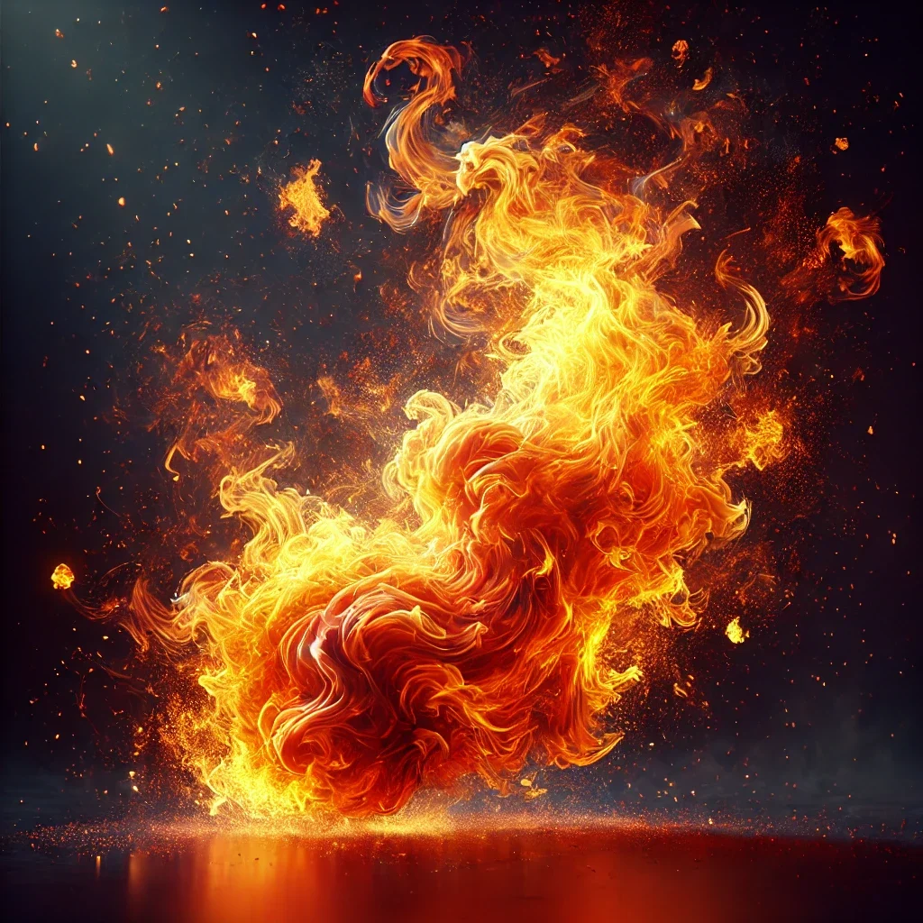 Representational Image flames of fire