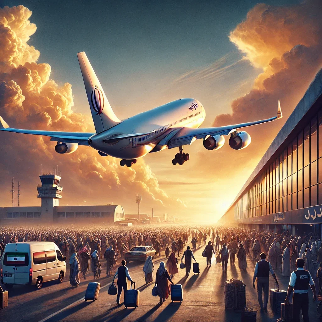 evacuation flight from Iran to Delhi.