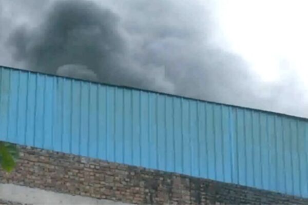 massive fire broke out last evening at a factory
